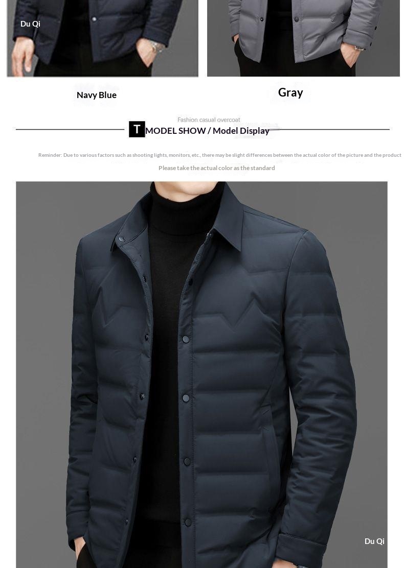 boy 2023 Winter New Lightweight Jacket Men's Warm Slim Fit Hoodless Stand Collar Down Coat Men_voghion.com