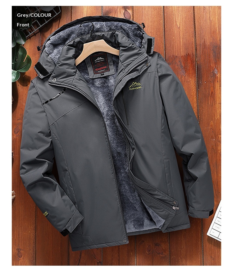 Veste softshell chaude et épaisse doublée polaire pour homme, taille L, idéale pour l'hiver et l'alpinisme._voghion.com