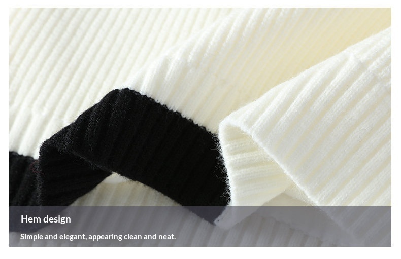 boy Boy Boy Boy Fleece-Lined Thickened Sweater Men, Autumn And Winter New Warm High-Neck Knitwear For Teenagers, Base Layer Student Knit_voghion.com