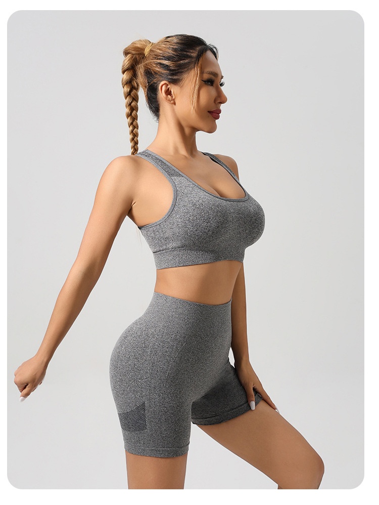 ChicShe Strickoutfit-Set im europäischen und amerikanischen Stil, Großhandel, Sportweste, Unterwäsche, High Waist, lange Hose, Pfirsichfarben, Fitness_voghion.com