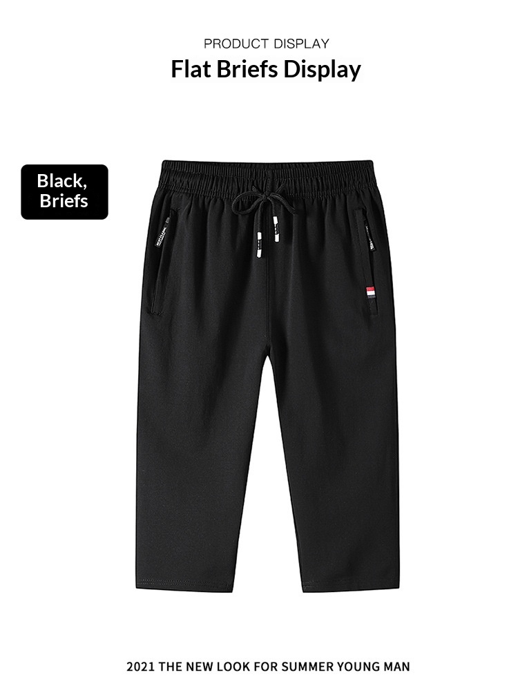 Pantaloni Capri da uomo in cotone larghi, estivi, taglie forti, casual, da corsa, fitness, sportivi_voghion.com