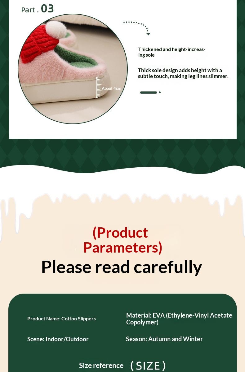 Zees graziose pantofole natalizie in cotone da donna, nuovo stile 2025, comode con una morbida imbottitura, adatte per l'autunno_voghion.com