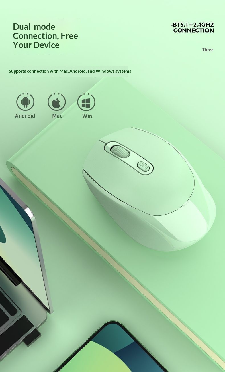 Digitex Digitex Digitex New Wireless Mouse Silent Rechargeable Laptop Desktop Computer Business Office Gaming Universal Model_voghion.com