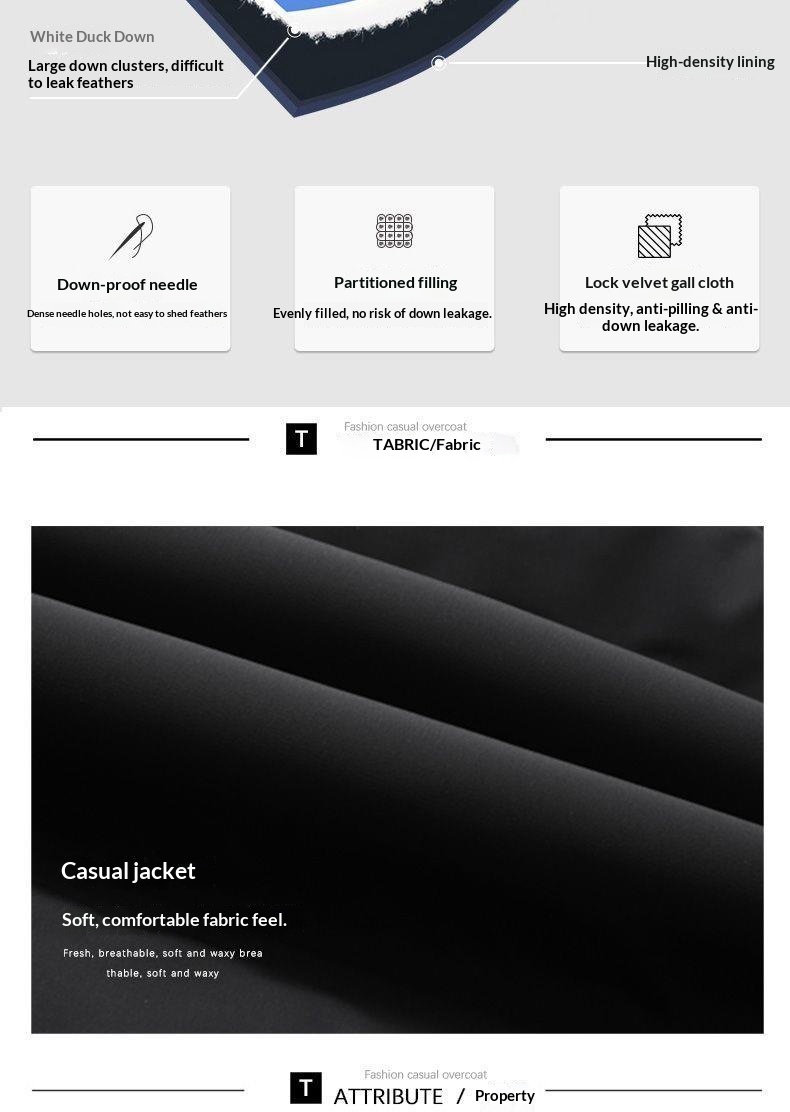 boy 2023 Winter New Lightweight Jacket Men's Warm Slim Fit Hoodless Stand Collar Down Coat Men_voghion.com