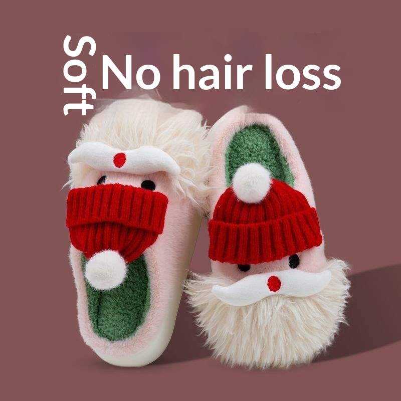 Zees Cute Christmas Cotton Slippers 2025 Couple Style New Super Soft Cushioning Autumn Four Seasons Indoor Warmth_voghion.com