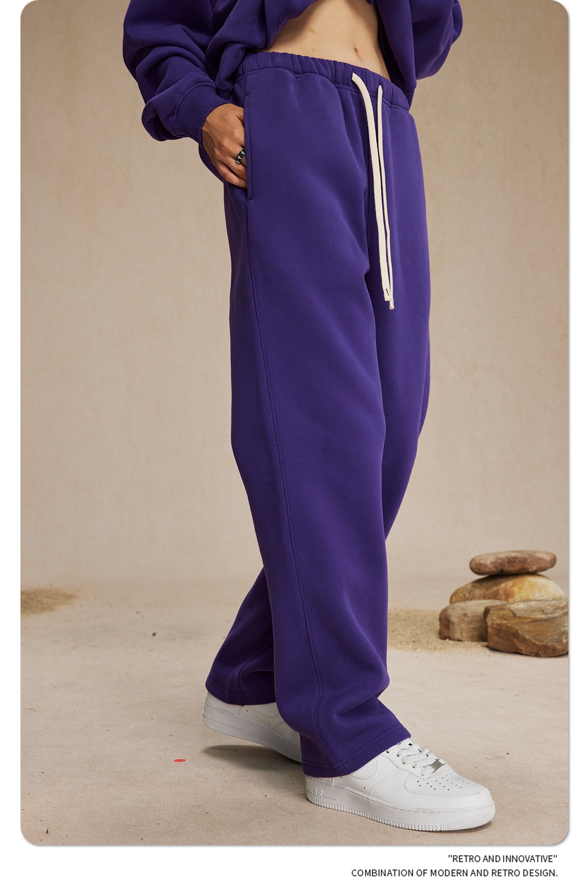 boy 2025 Autumn Winter New 350g Thick Straight Fleece Lined Solid Color Men's Loose Fit Sports Casual Long Pants Men_voghion.com