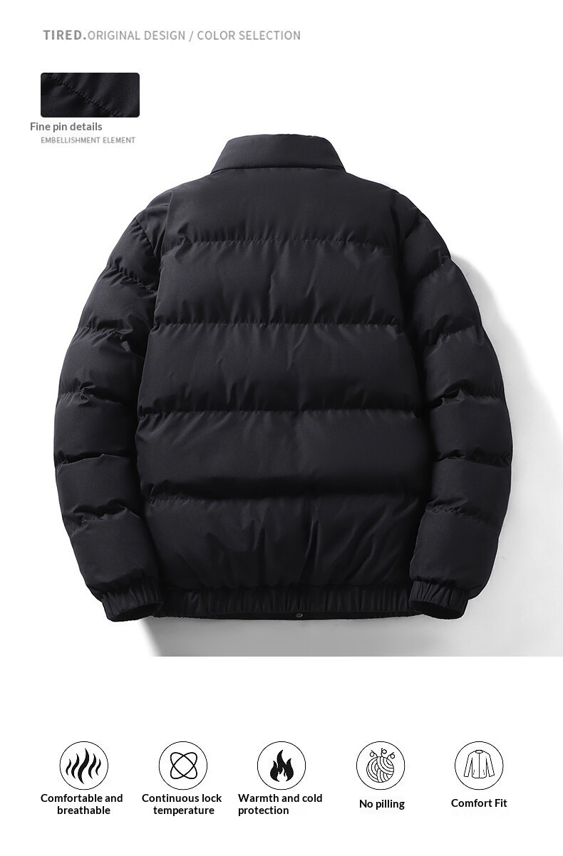 boy Brand Men's Autumn Winter Thickened Warm Stand Collar Casual Slim Fit Cold-Proof Sports Down Jacket Coat_voghion.com