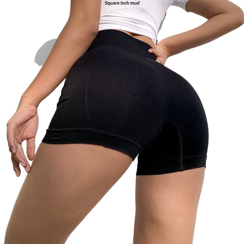 High Waist Sports Tummy Control Tight Yoga Pants For Women Quick Dry Running Elastic Peach Butt Lifting Fitness Shorts_voghion.com