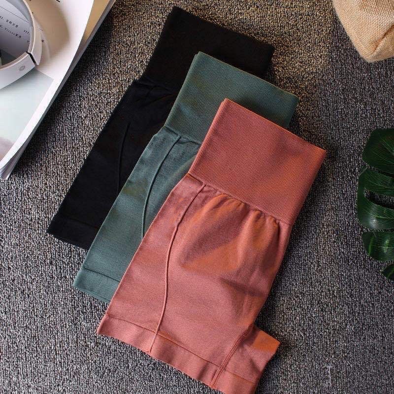 High Waist Sports Tummy Control Tight Yoga Pants For Women Quick Dry Running Elastic Peach Butt Lifting Fitness Shorts_voghion.com