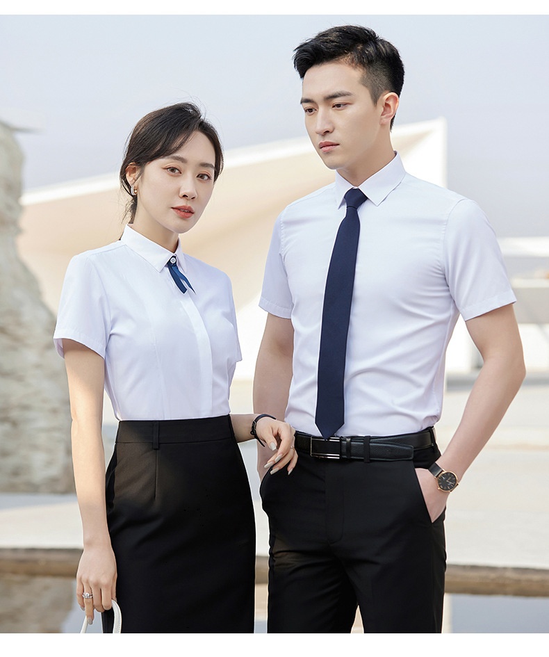 Traje profesional unisex blanco, ropa formal de negocios, camisa de manga larga para profesor de hotel, primavera y otoño_voghion.com