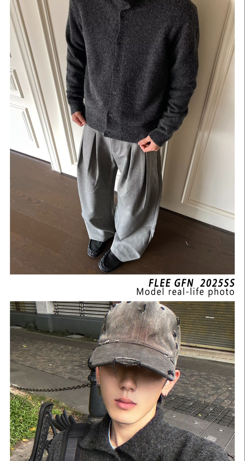 boy Boy Boy Boy Autumn Floral Wool Blend Half Turtleneck Sweater Old Money Loose Lazy Style Knitted Coat Top_voghion.com