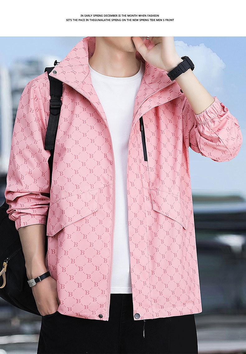 Veste coupe-vent décontractée et tendance imperméable pour homme, collection printemps 2023_voghion.com