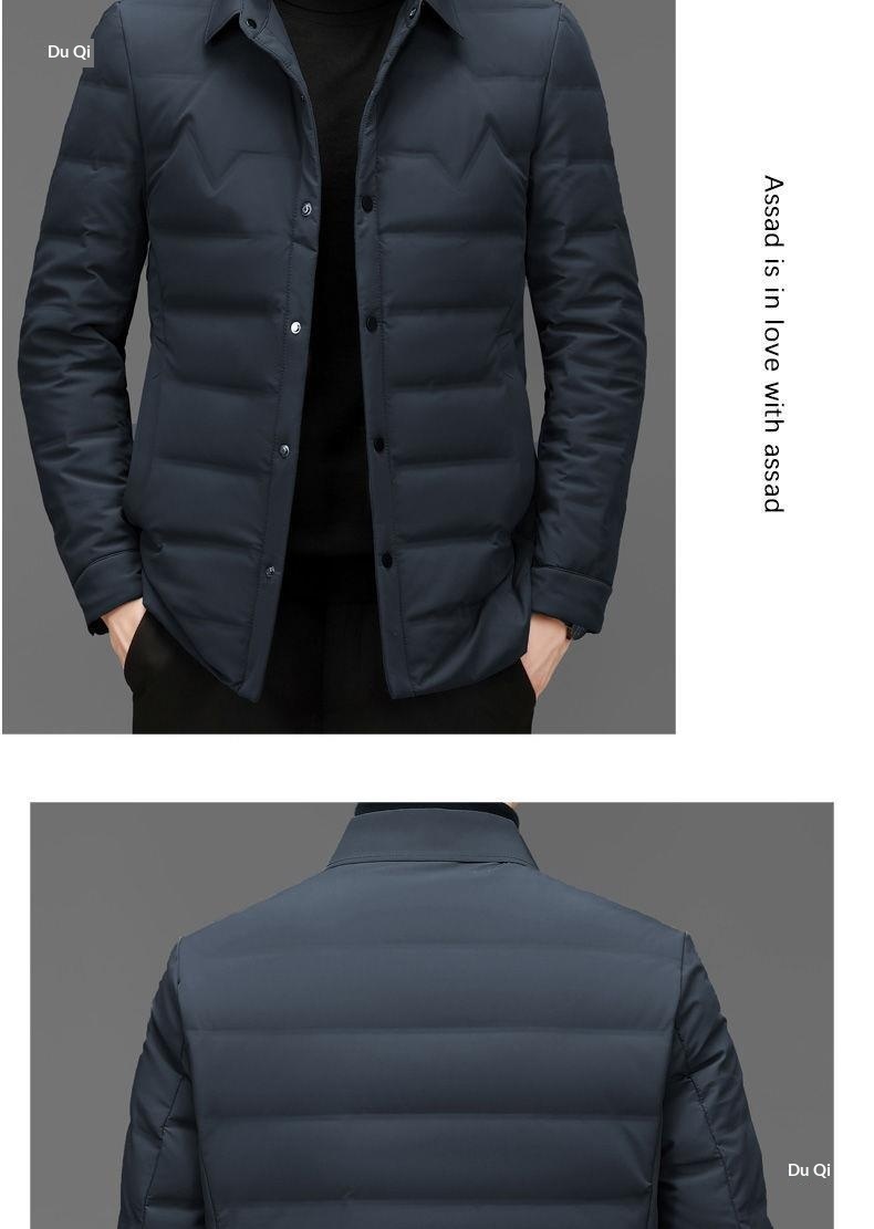 boy 2023 Winter New Lightweight Jacket Men's Warm Slim Fit Hoodless Stand Collar Down Coat Men_voghion.com