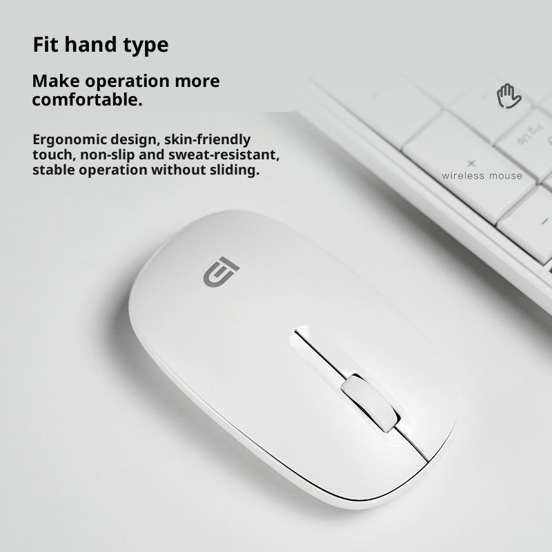 Digitex Digitex Digitex Fude E311 Desktop Computer Laptop Power-saving Portable Office 2.4 Black And White Wireless Mouse_voghion.com