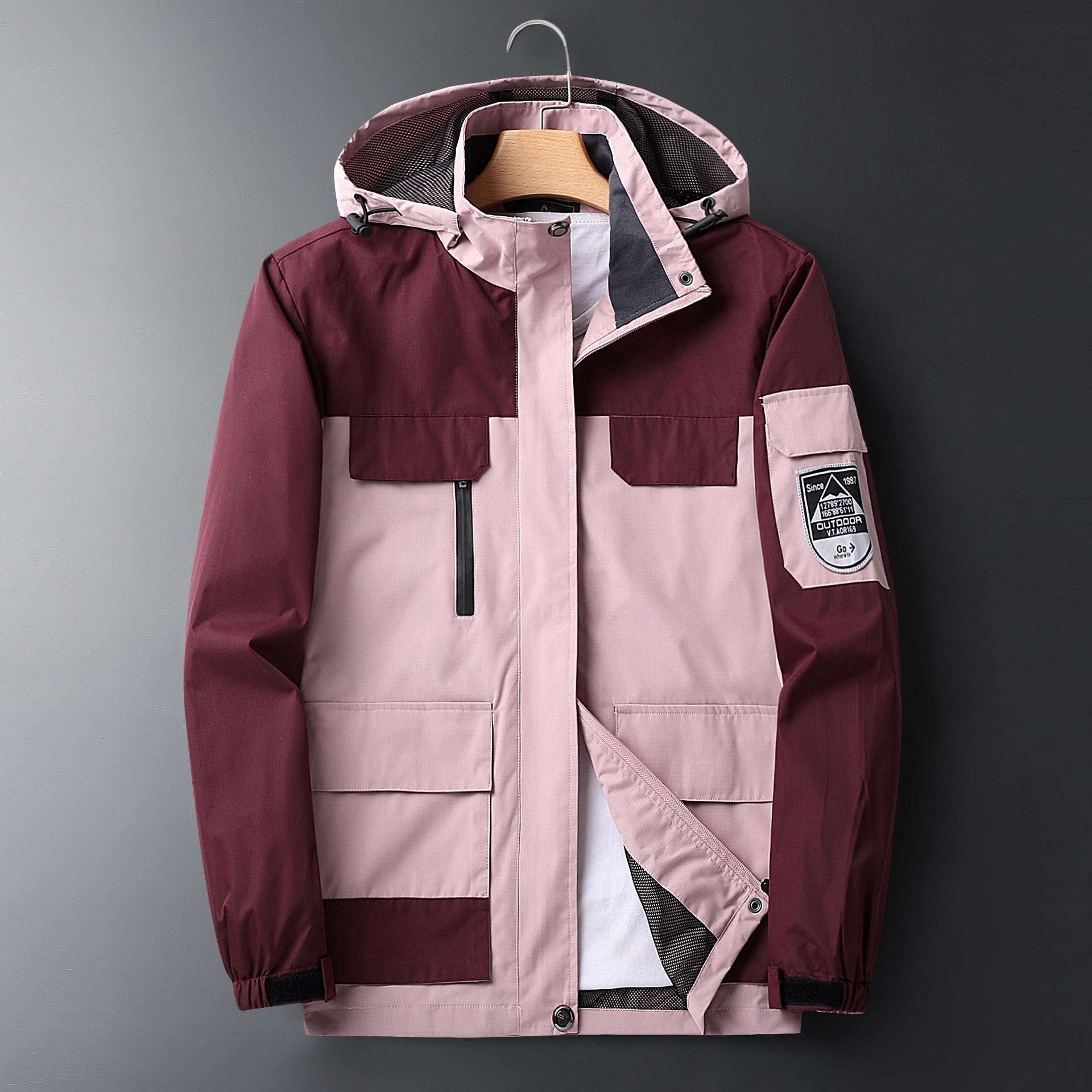 Veste de travail pour couple, printemps-automne, vêtements de sport de plein air, grande taille, fine, pour homme, idéale pour le cyclisme, les voyages et la randonnée._voghion.com