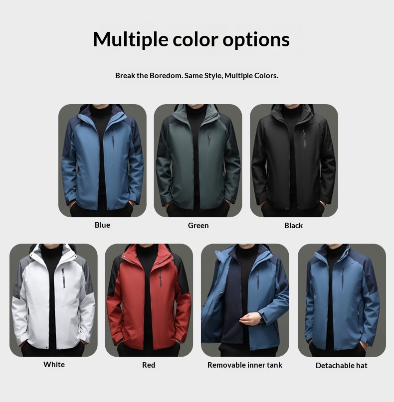 boy Boy 2025 New Detachable Outdoor Thickened Men's Jacket Three-in-One Coat_voghion.com