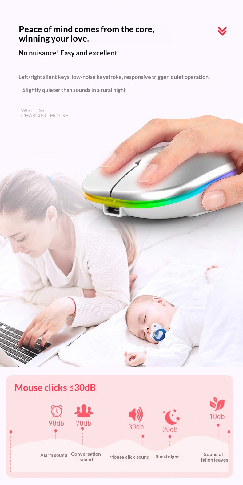 Digitex Digitex Mouse luminoso a tre modalità per ufficio domestico Bluetooth per laptop wireless ricaricabile transfrontaliero all'ingrosso_voghion.com