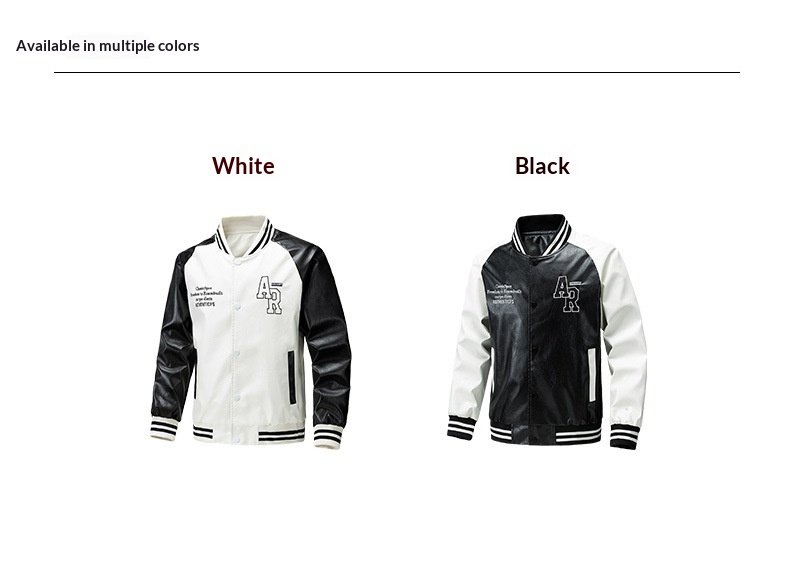 boy Cross-Border Men's Motorcycle 2024 Autumn Winter New European And American Trendy Casual Label Short PU Leather Jacket_voghion.com