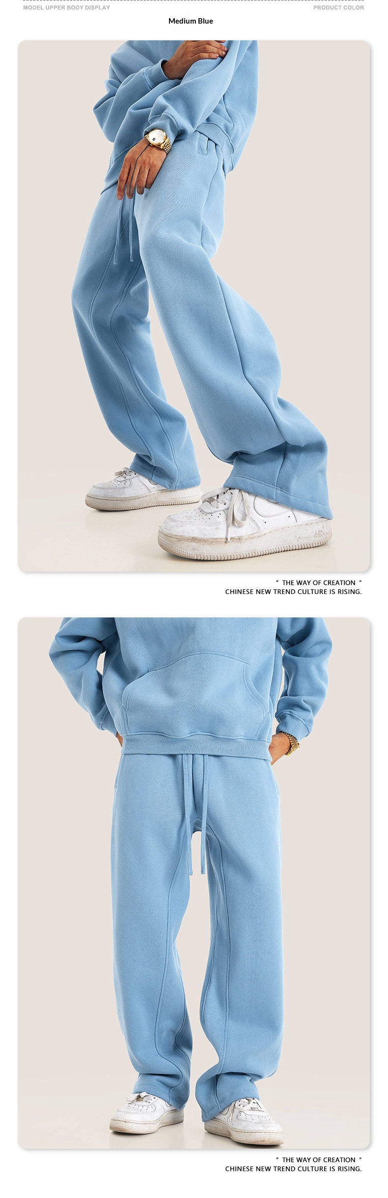 boy BE Men's Clothing | 2025 Autumn Winter Youth Solid Color Loose Sweatpants Fleece Lined Thickened Straight Pants Casual_voghion.com