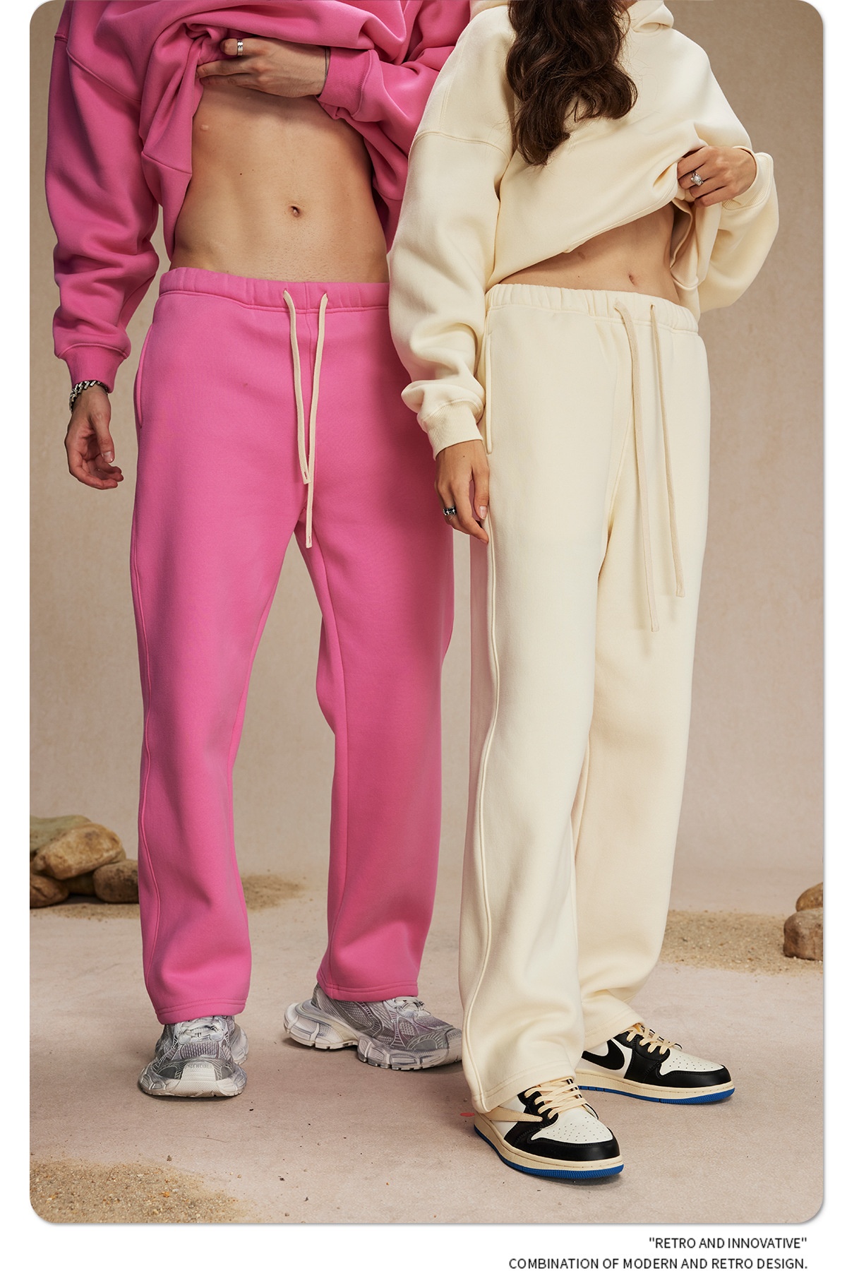 boy 2025 Autumn Winter New 350g Thick Straight Fleece Lined Solid Color Men's Loose Fit Sports Casual Long Pants Men_voghion.com