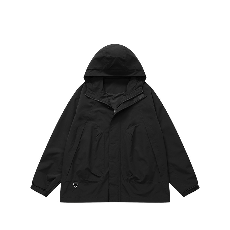 boy Boy Jie Zhan Clothing|Mountain Style 3D Zipper Bag Windproof Hooded Jacket 2025 Men's Spring And Autumn Outdoor Coat_voghion.com