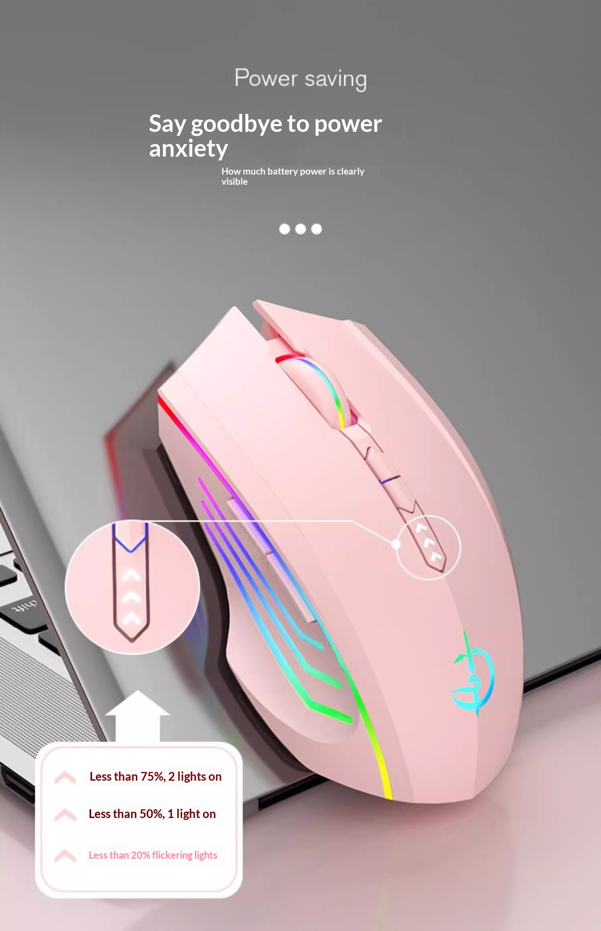 Digitex Digitex Juggernaut Clan 2.4G Bluetooth Mouse With Power Display Type-C Charging Computer Office Wireless Dual Mode_voghion.com