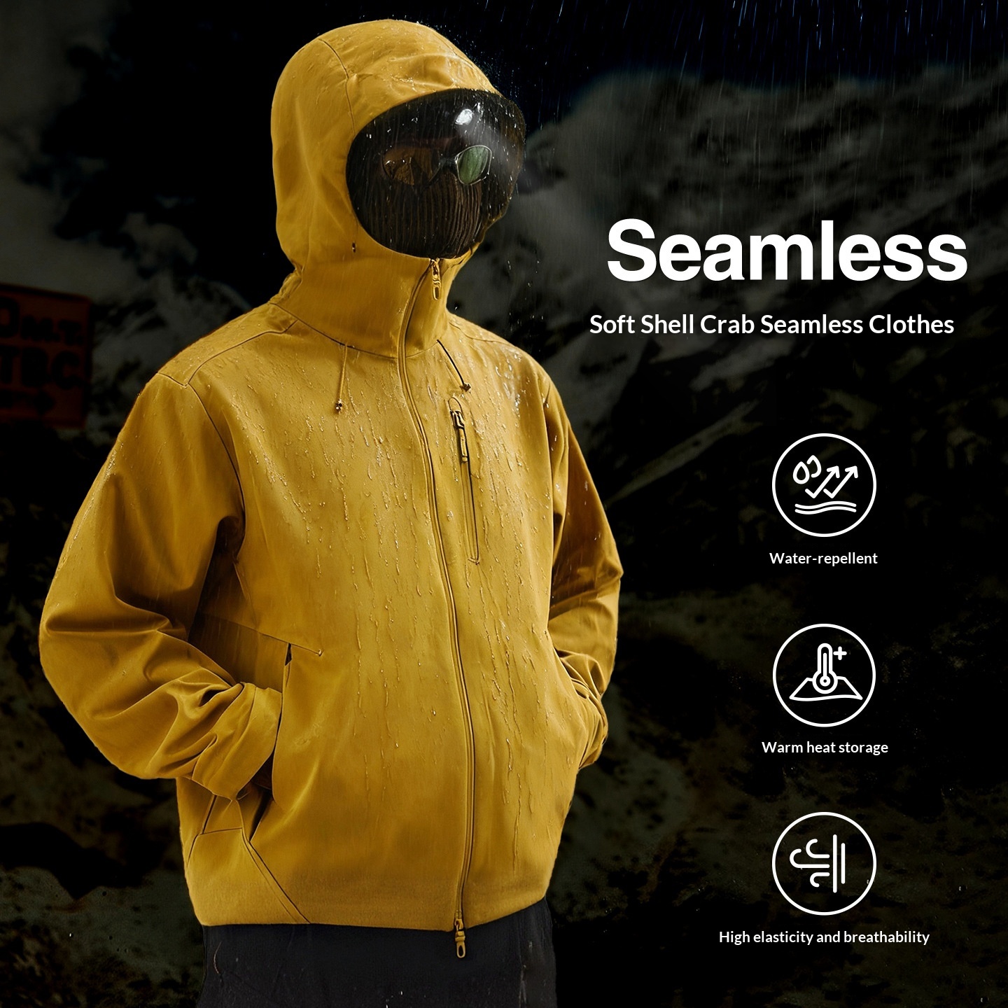 boy Boy Jie Zhan Men's Clothing|Soft Shell Crab Seamless Charge 25 Winter New Product Urban Outdoor Windproof Waterproof Jacket_voghion.com