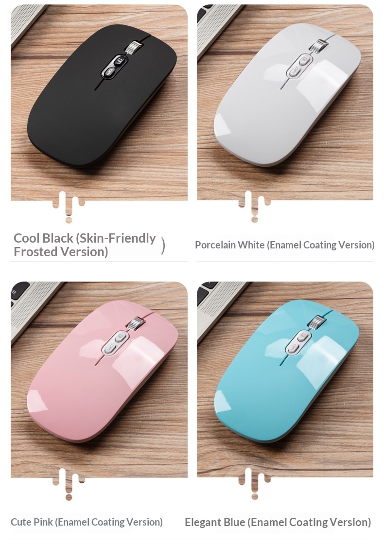 Digitex Digitex Digitex Ultra-thin Wireless Bluetooth Silent Compatible With IPad Huawei Laptop Dual-mode Portable Rechargeable Mouse_voghion.com