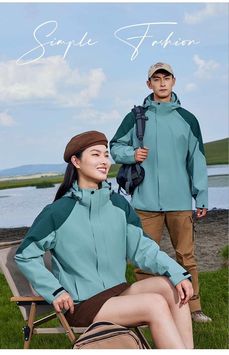 Giacca personalizzata 3 in 1 per uomo e donna, antivento, impermeabile, staccabile, per sci all'aperto, alpinismo, stampata,_voghion.com