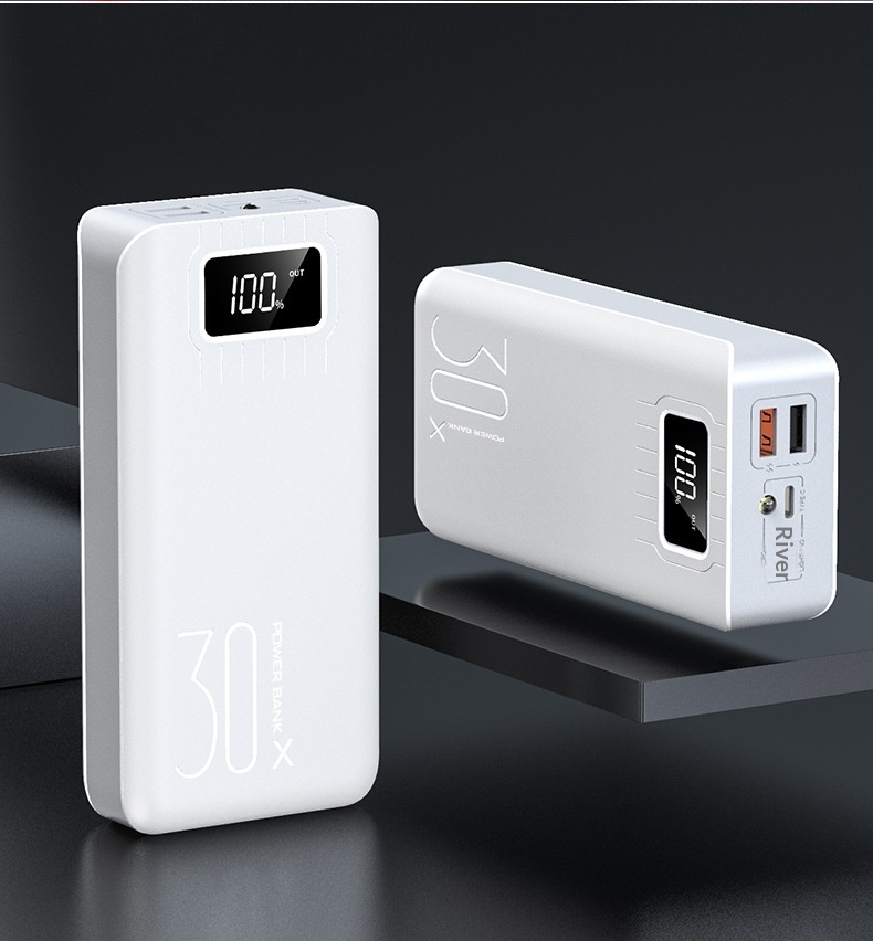 Originale Powerbank mit extrem hoher Kapazität (30000 mAh) und Schnellladefunktion für Mobiltelefone (3 mAh Digitalanzeige) – Großhandel_voghion.com
