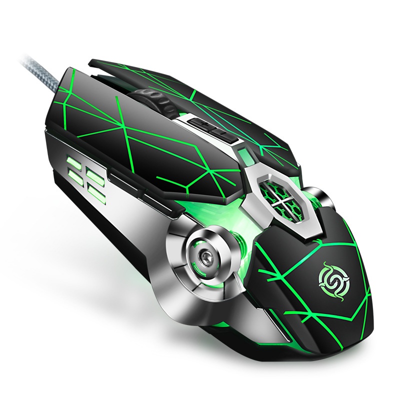 Souris de jeu filaire USB Digitex Viper Q7 pour ordinateur portable, e-sport, mécanique, lumineuse et sans bordures_voghion.com
