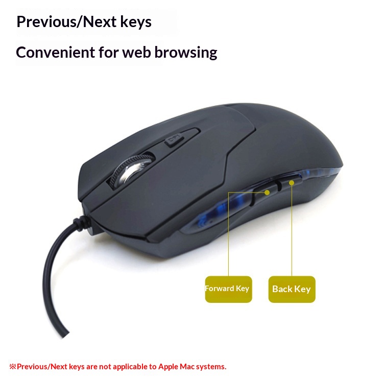 Digitex Digitex Computer Accessories Blue Light Emitting Office Type-C Wired Gaming Mouse_voghion.com