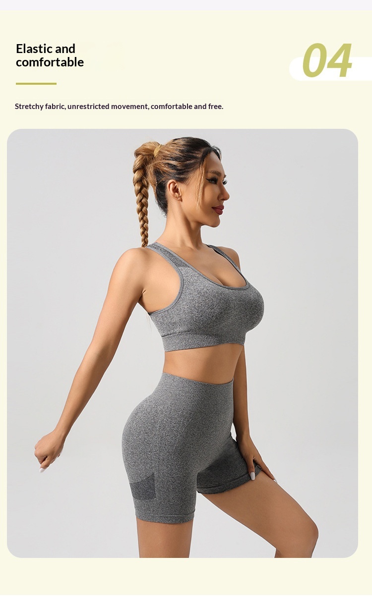 ChicShe Strickoutfit-Set im europäischen und amerikanischen Stil, Großhandel, Sportweste, Unterwäsche, High Waist, lange Hose, Pfirsichfarben, Fitness_voghion.com