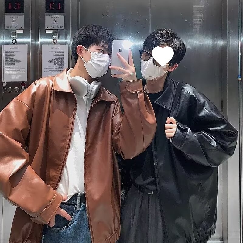 Giacca da aviatore in pelle PU da uomo, alla moda di strada europea e americana, alla moda, alla moda, alla moda_voghion.com