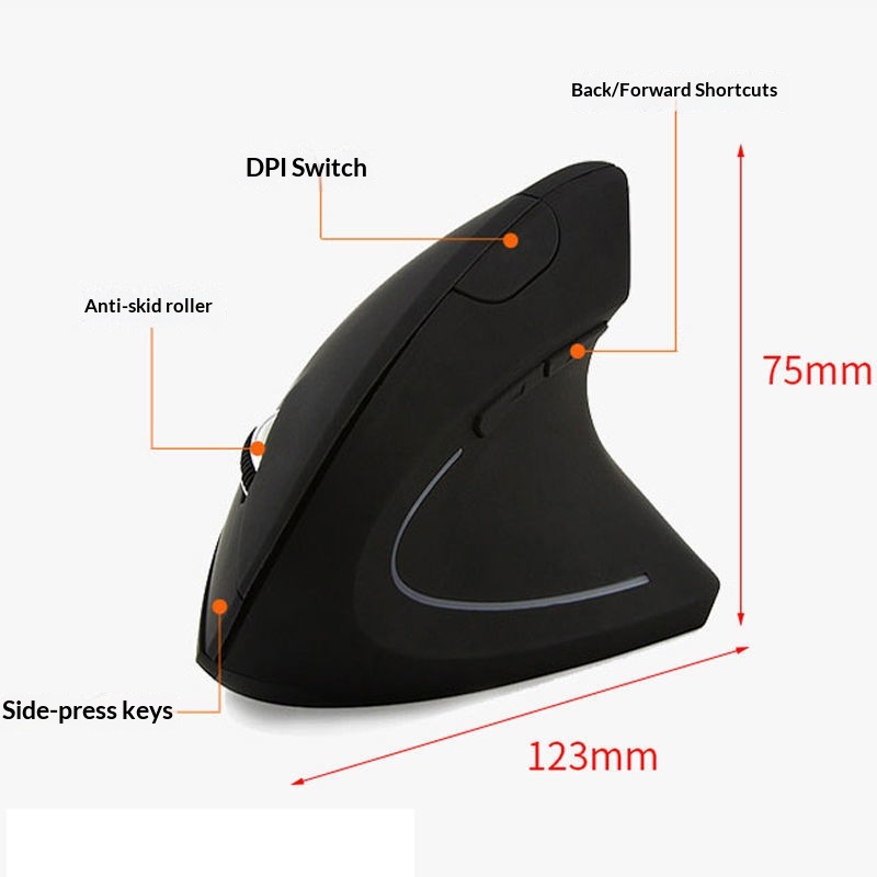 Digitex Digitex 5th Generation Silent 2.4G Wireless Vertical Ergonomic Suitable For Large Hands Wired Model Upright Right-Handed Mouse_voghion.com
