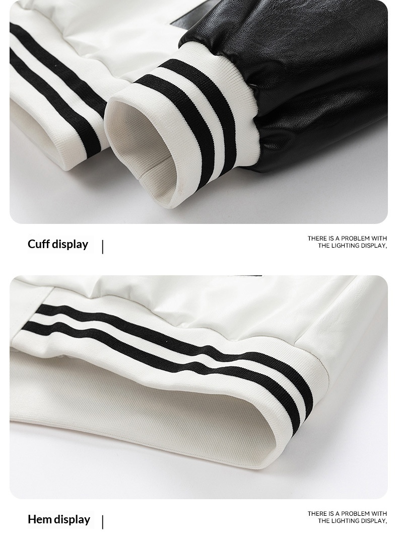 boy Cross-Border Men's Motorcycle 2024 Autumn Winter New European And American Trendy Casual Label Short PU Leather Jacket_voghion.com