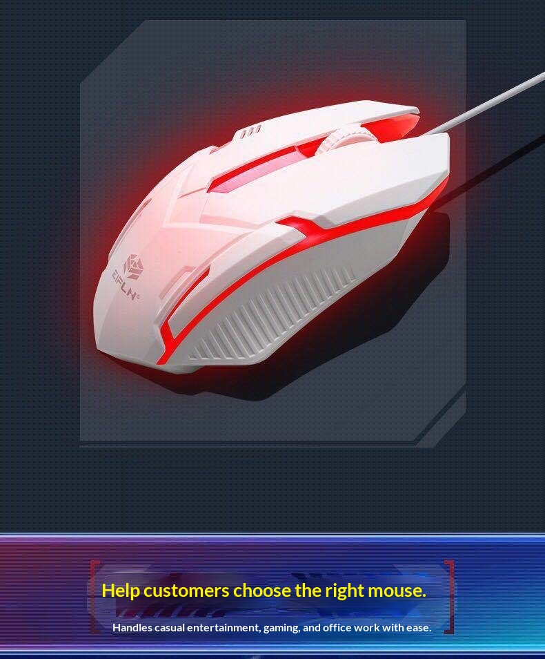 Digitex Digitex Digitex Wired Illuminated USB Laptop Desktop Computer Office Home Seven-Color Backlight Gaming Mouse_voghion.com