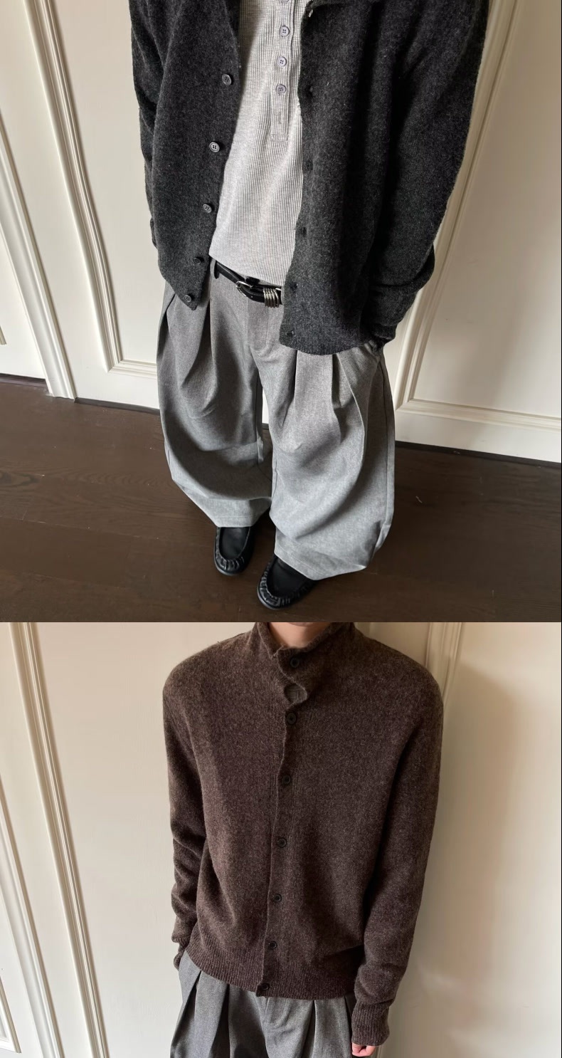 boy Boy Boy Boy Autumn Floral Wool Blend Half Turtleneck Sweater Old Money Loose Lazy Style Knitted Coat Top_voghion.com
