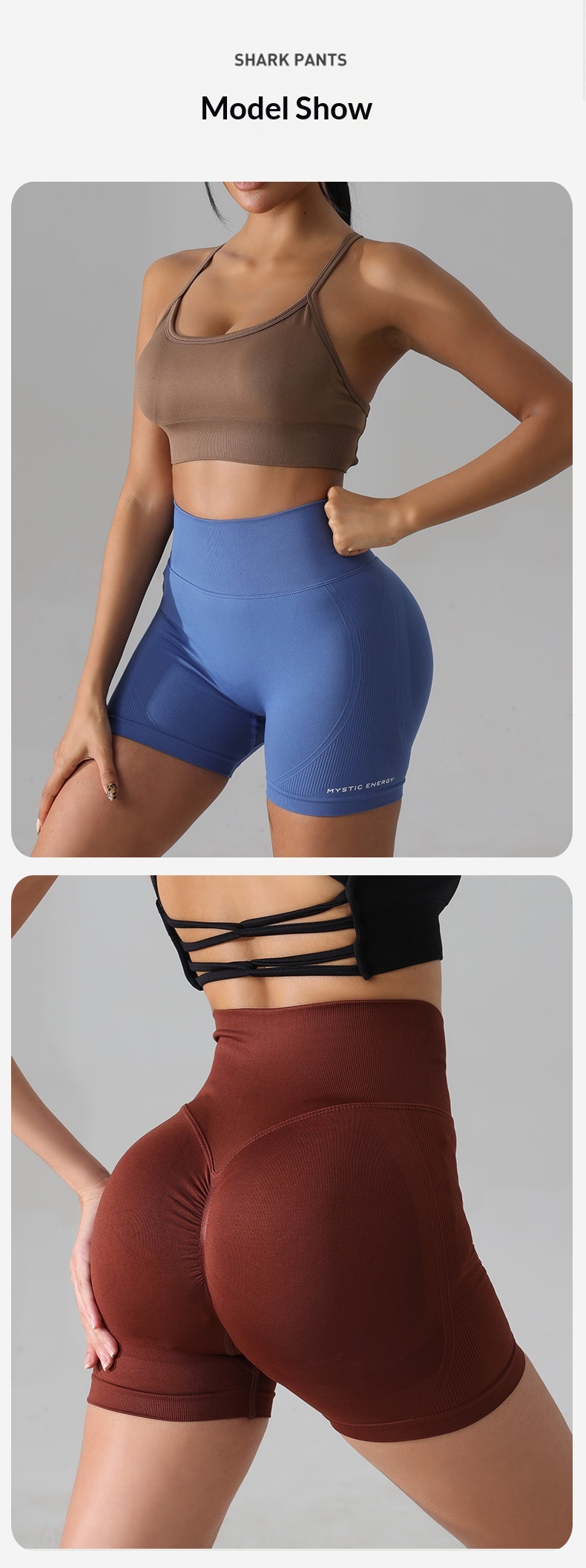 Summer New Women's Fitness Running Sports Cycling Pants Yoga Wear Tummy Control Tight Three-Quarter Shorts Wholesale_voghion.com