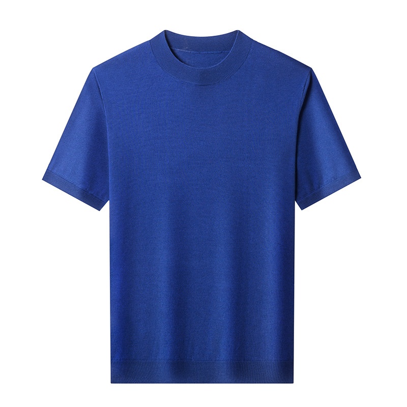 boy Boy Boy Boy 6 Wool Men's Sweater High-End Short Sleeve Casual Business Base Layer Inner Wear Premium Dad Knitwear Men_voghion.com