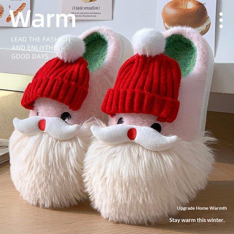 Zees Cute Christmas Cotton Slippers 2025 Couple Style New Super Soft Cushioning Autumn Four Seasons Indoor Warmth_voghion.com