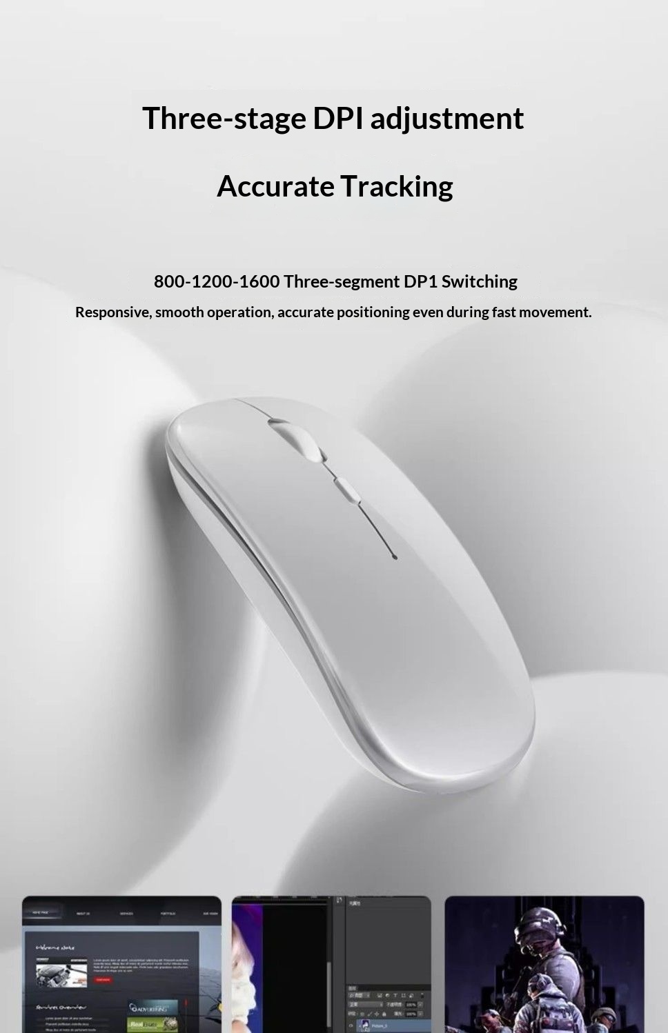 Digitex Digitex Silent Wireless Charging For Women Bluetooth Universal Laptop Desktop Computer Gaming Dual Mode Office Mouse_voghion.com