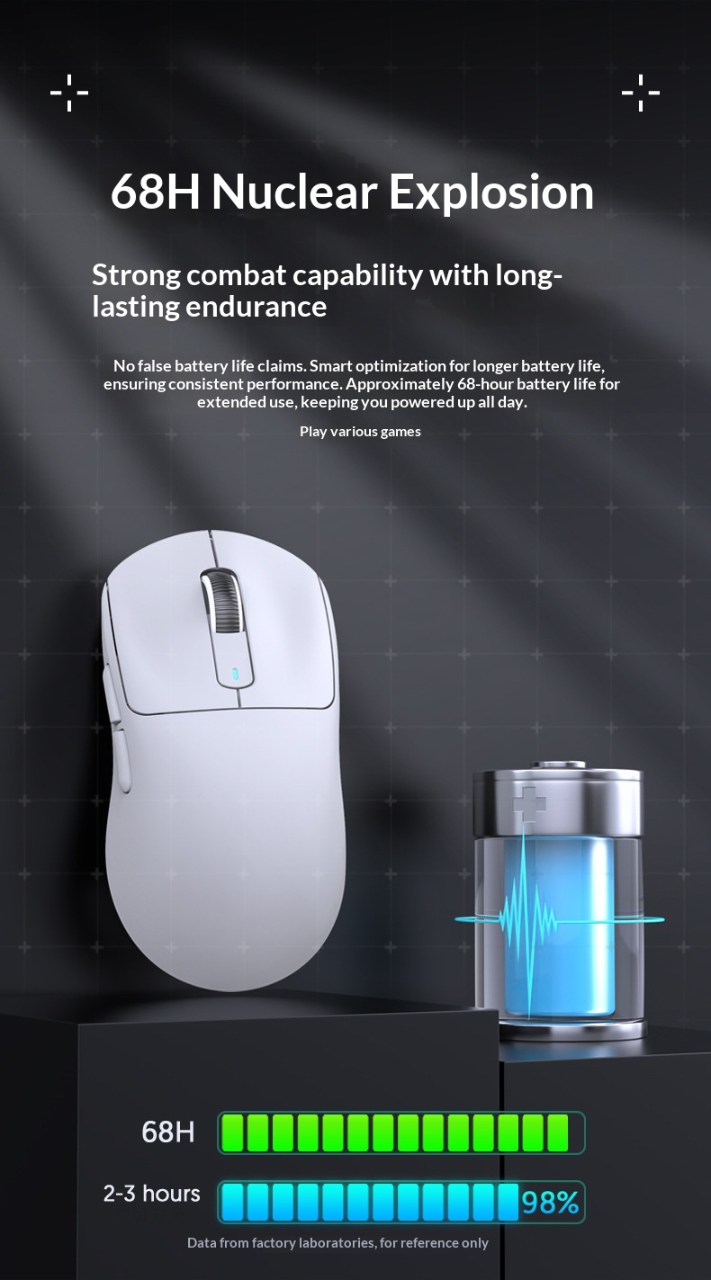 Digitex Digitex Attack Shark X3PRO Lightweight PAW3395 E-Sports Gaming Three-Mode 4K Wireless 8K Computer Mouse_voghion.com