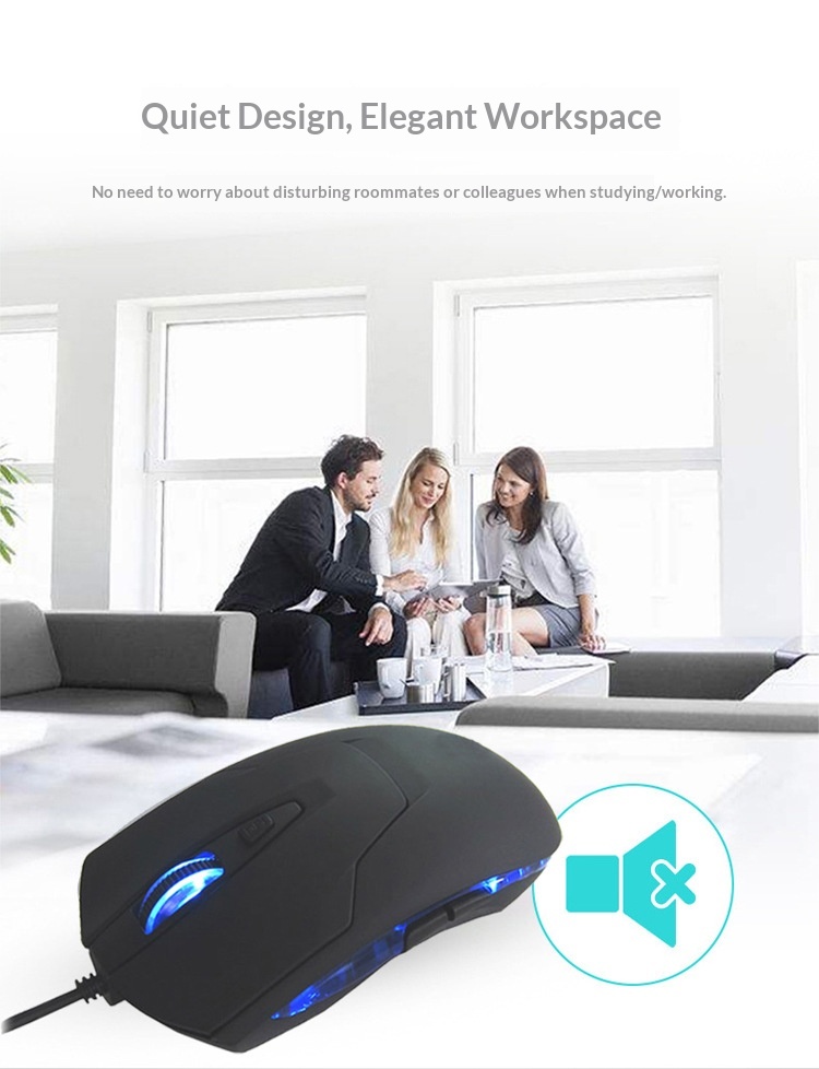 Digitex Digitex Computer Accessories Blue Light Emitting Office Type-C Wired Gaming Mouse_voghion.com