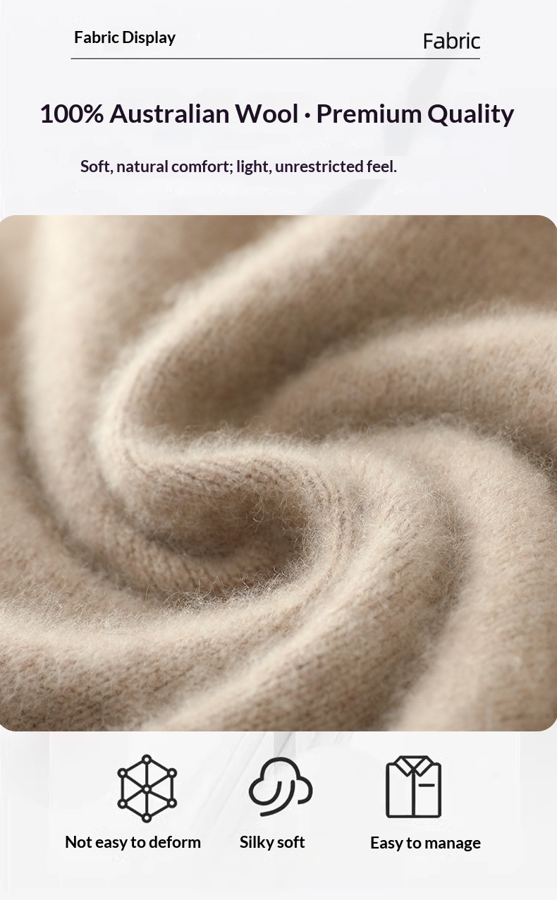 boy Boy Boy Boy Men's Half Turtleneck 100% Wool Thickened Autumn Winter New Business Casual Loose Long Sleeve Knitted Sweater_voghion.com