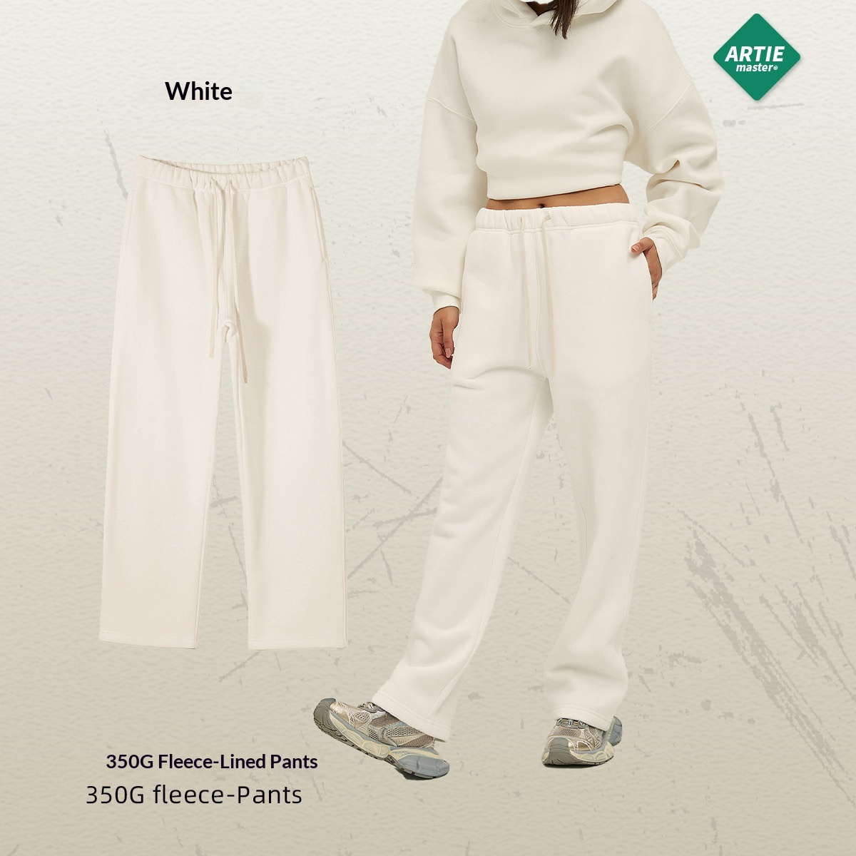 boy 2025 Autumn Winter New 350g Thick Straight Fleece Lined Solid Color Men's Loose Fit Sports Casual Long Pants Men_voghion.com