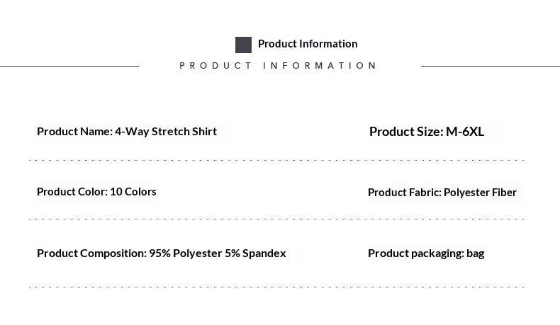 Camisa de manga larga para hombre, color liso, elástica en cuatro direcciones, sin planchado, corte entallado, sin bolsillos, para primavera y otoño_voghion.com