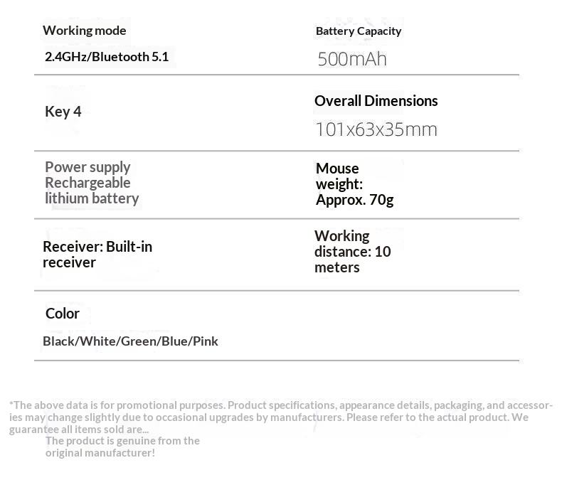 Digitex Digitex Digitex New Wireless Mouse Silent Rechargeable Laptop Desktop Computer Business Office Gaming Universal Model_voghion.com