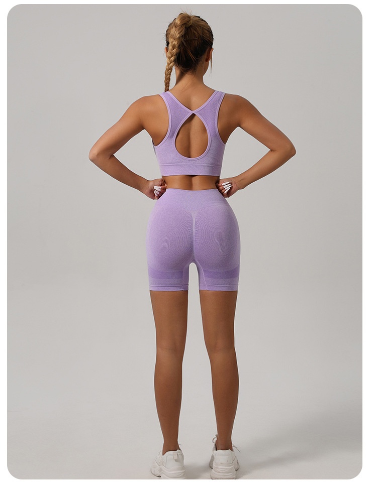 ChicShe Strickoutfit-Set im europäischen und amerikanischen Stil, Großhandel, Sportweste, Unterwäsche, High Waist, lange Hose, Pfirsichfarben, Fitness_voghion.com