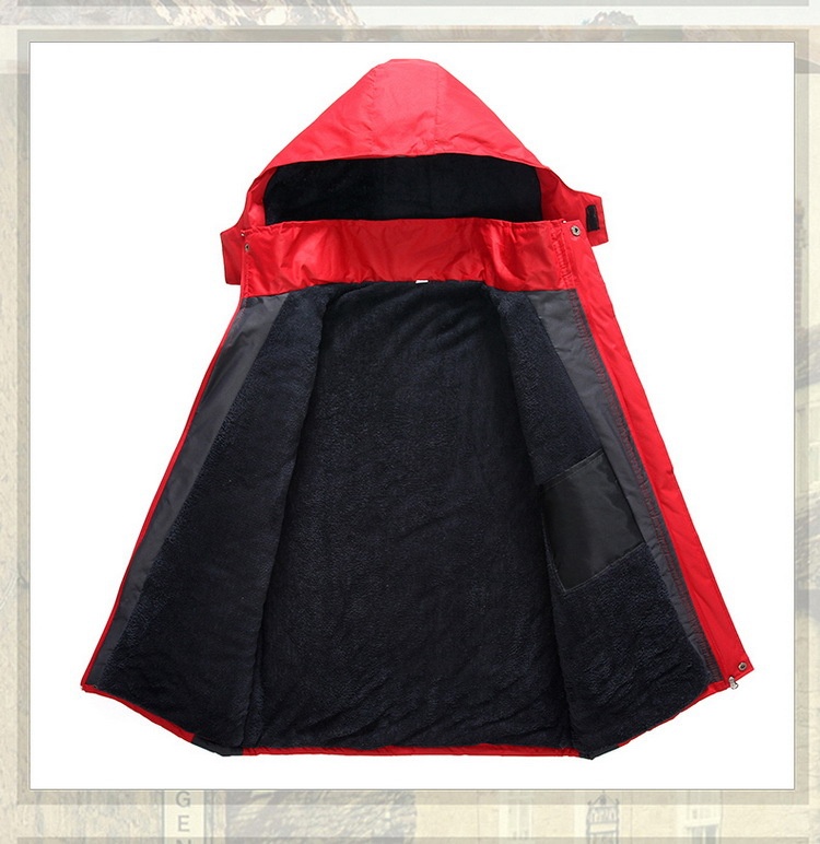 Wasserdichte Jungenjacke mit Fleecefutter, dick gefüttert, bedruckt, ideal für Winter-Fabrikuniformen, aus Baumwolle, Softshell-Material_voghion.com